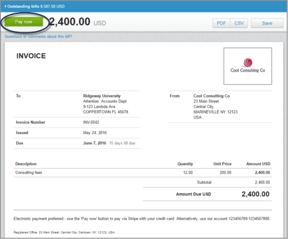 Xero Features - Invoicing