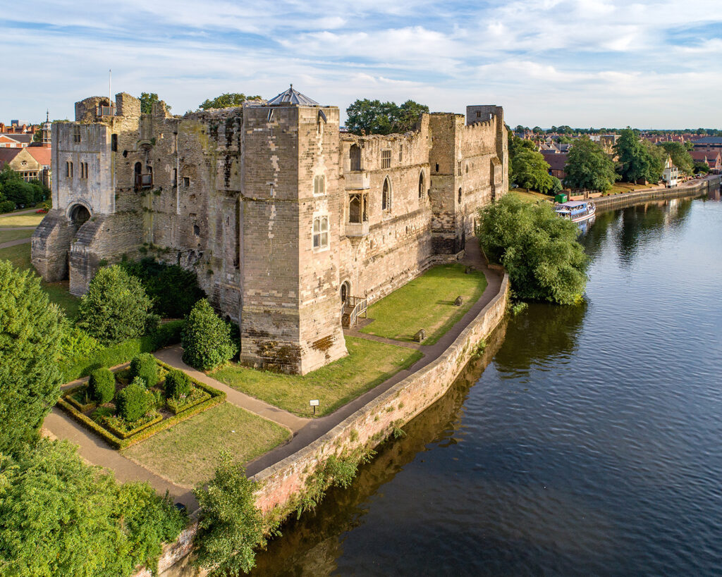 Aerial photo of the Newark Castle